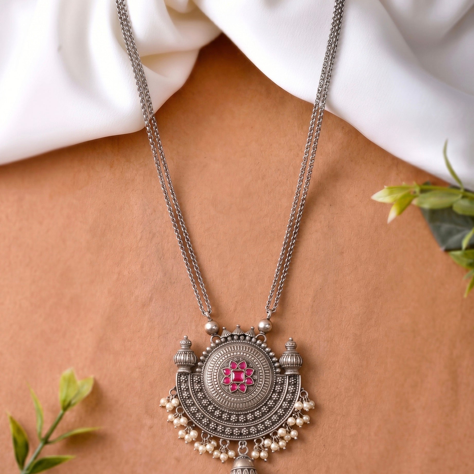 Suraj Necklace 925 sterling silver meera jaipur 1