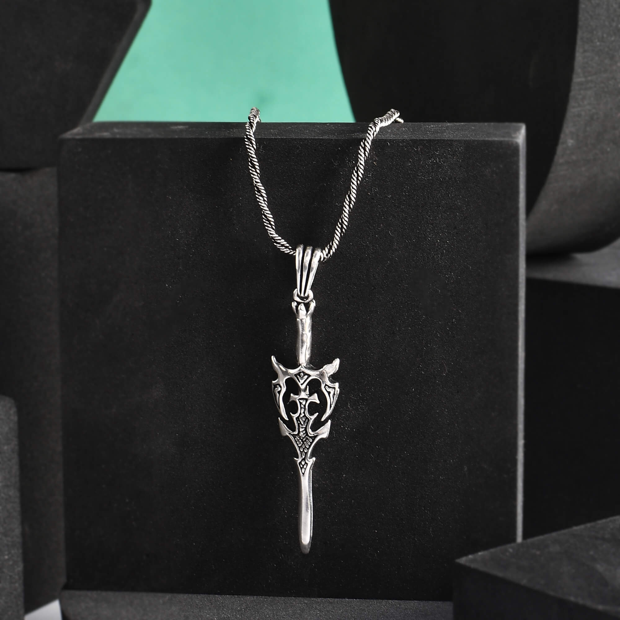 Sword Silver Pendant - 925 Silver Jewellery Meera Jaipur