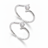 Solitaire Shine Toe Ring
