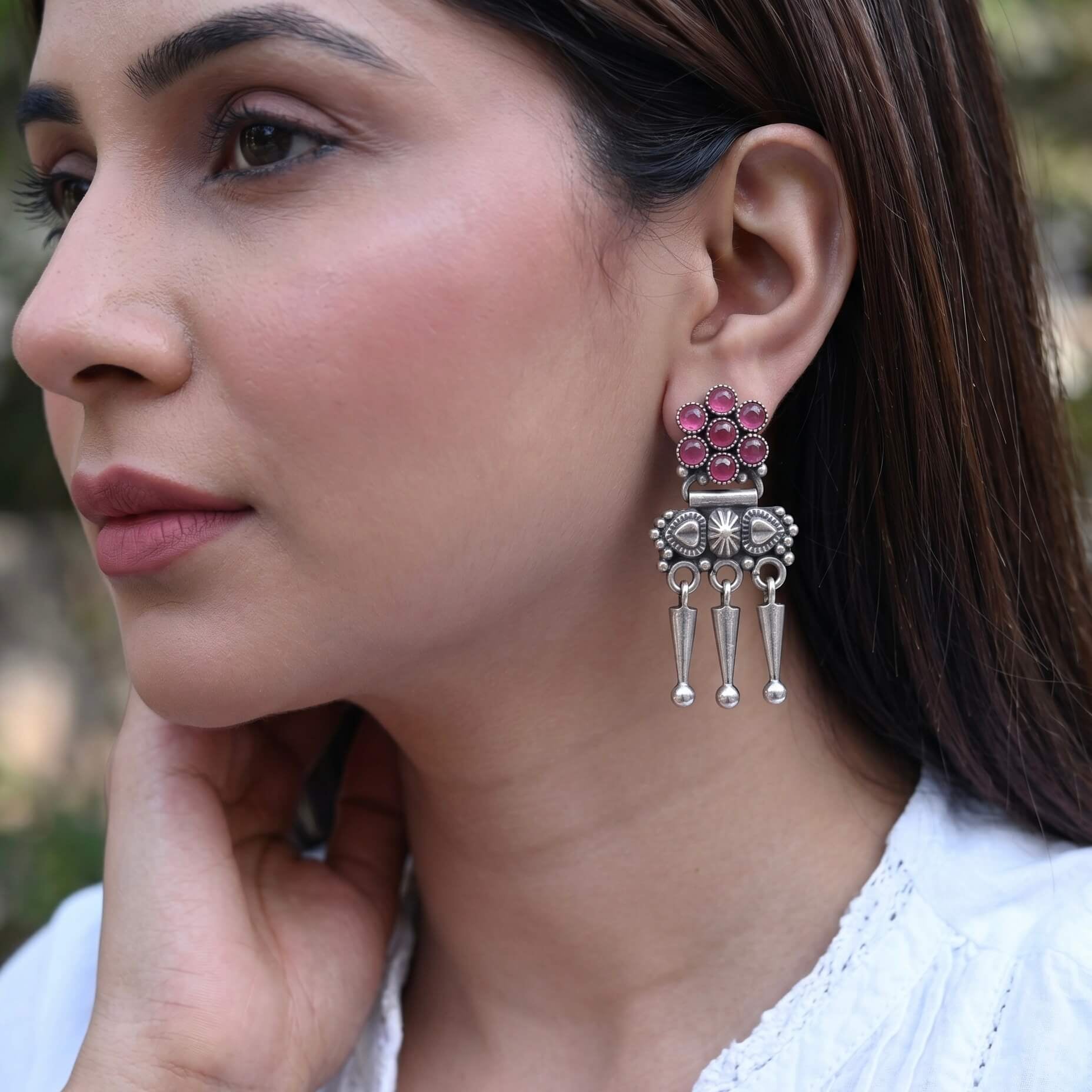 Tara Silver Earring 927 sterling silver meera jaipur
