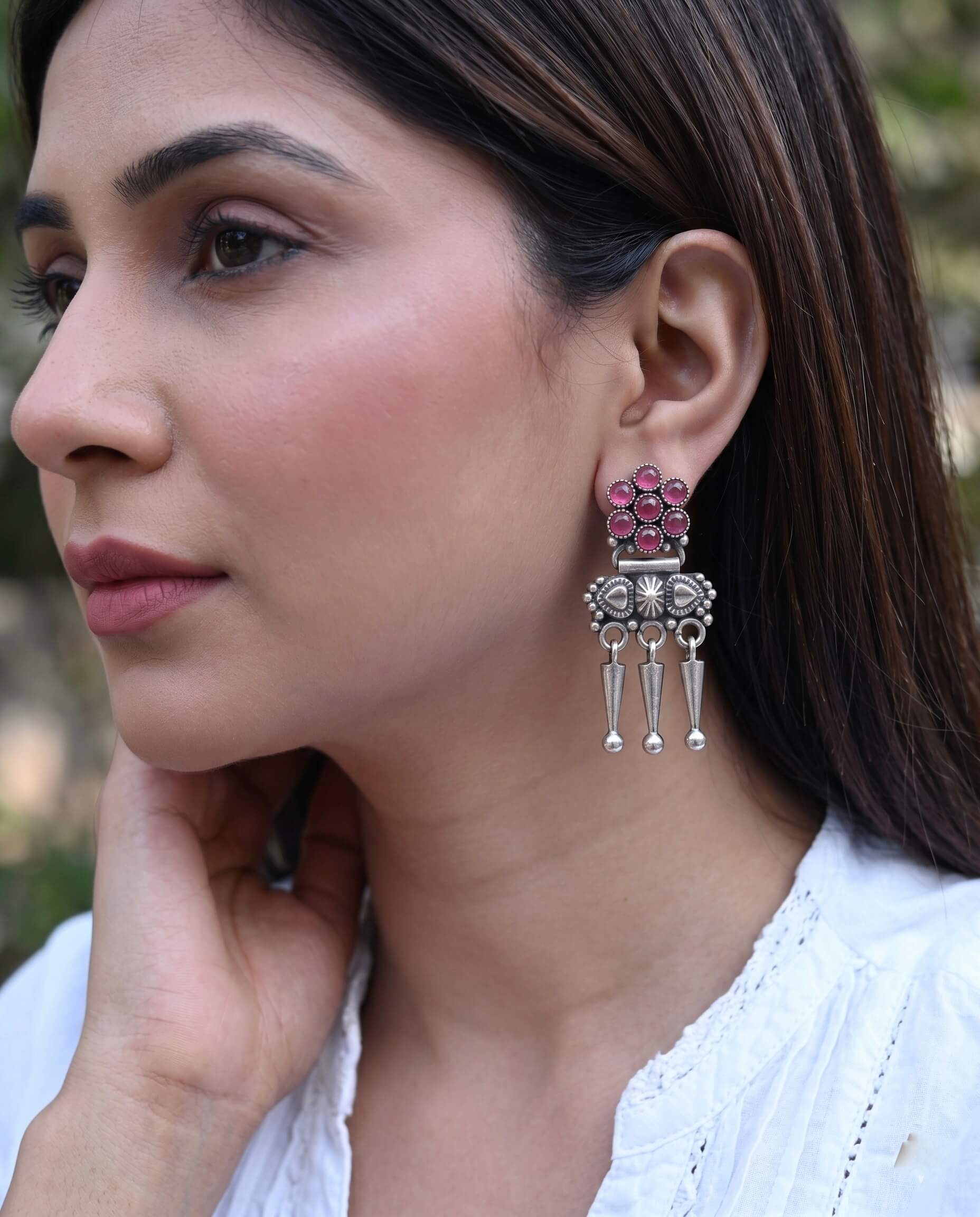 Tara Silver Earring 927 sterling silver meera jaipur