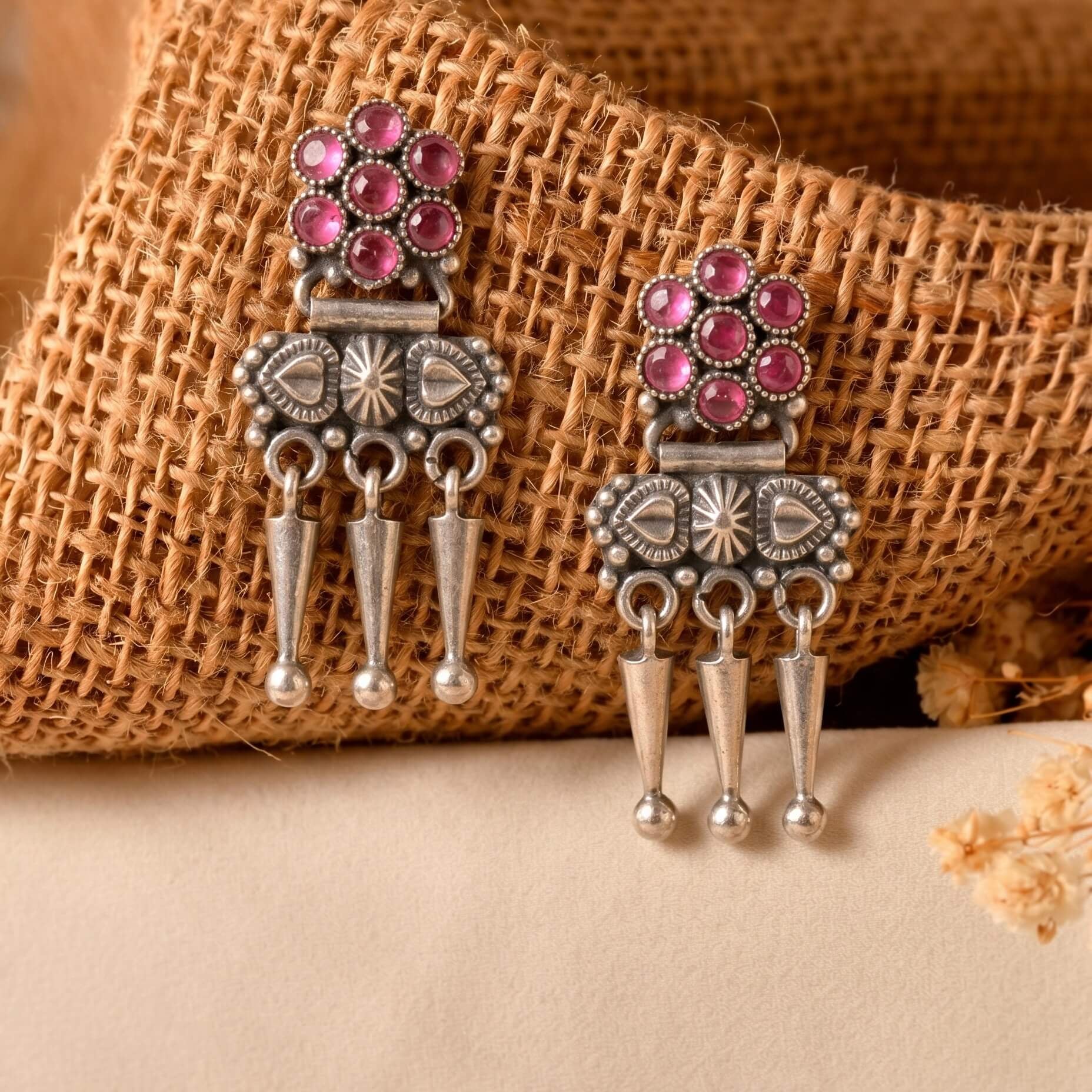 Tara Silver Earring 927 sterling silver meera jaipur1