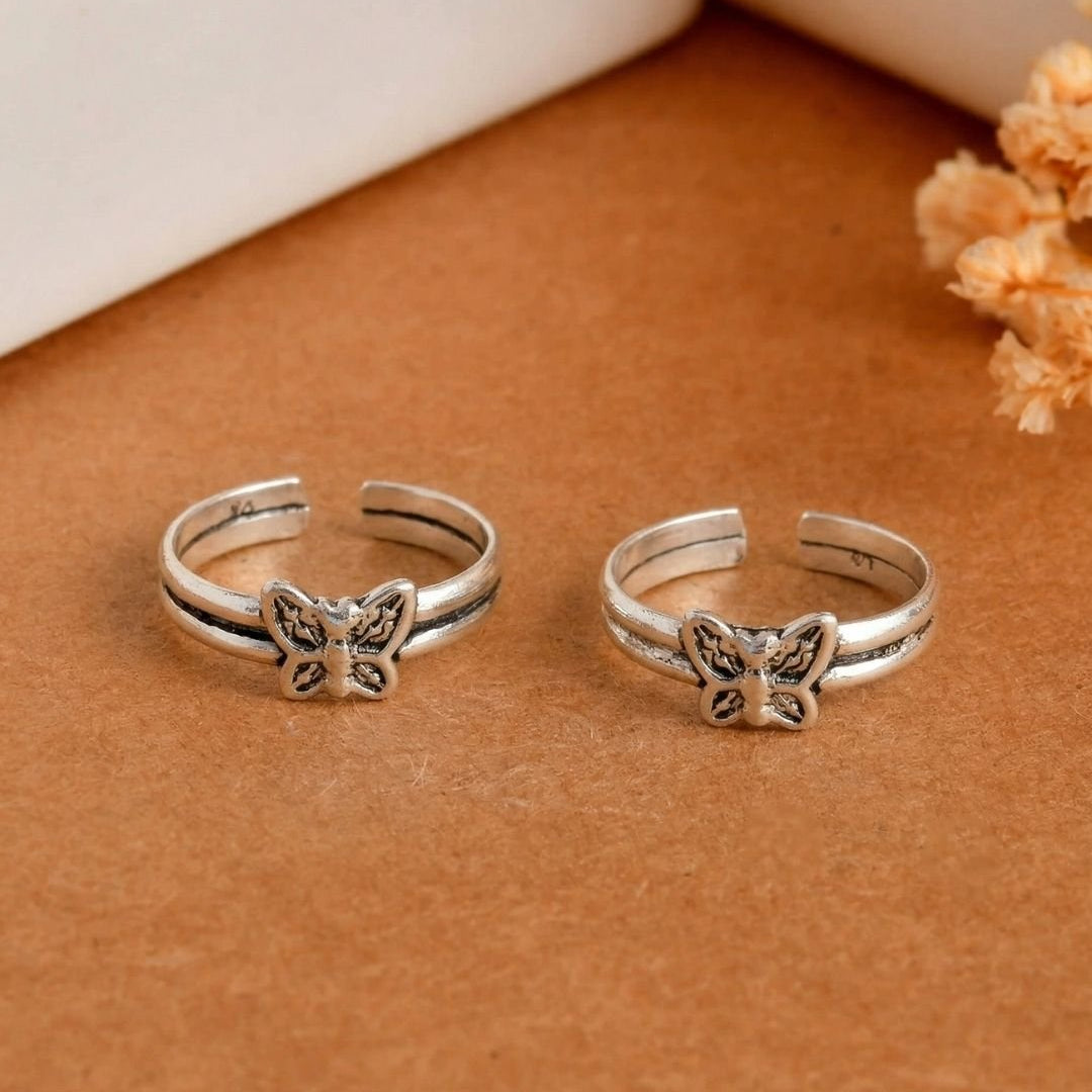 Titli Toe Ring 925 sterling silver - meera jaipur