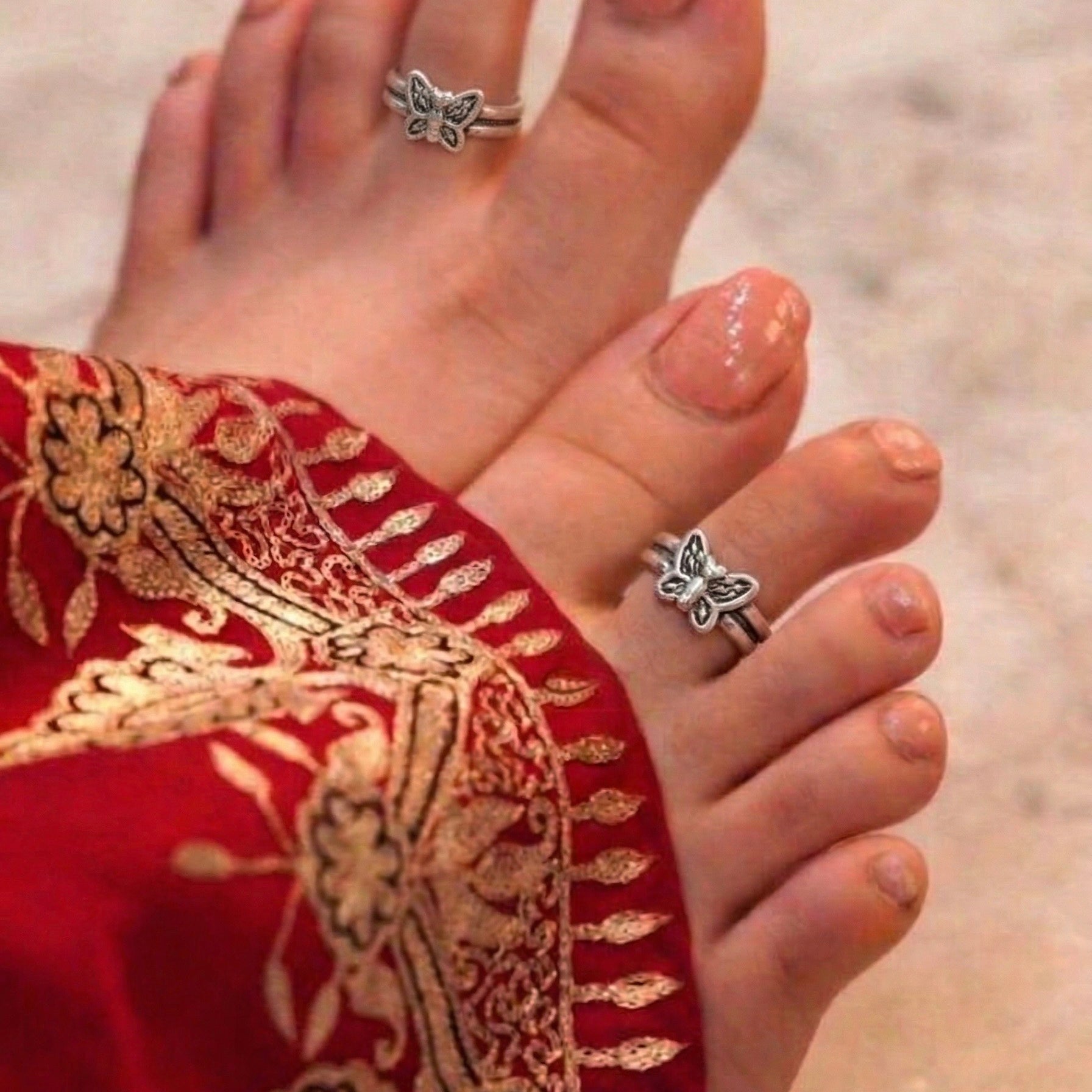 Titli Toe Ring 925 sterling silver - meera jaipur1