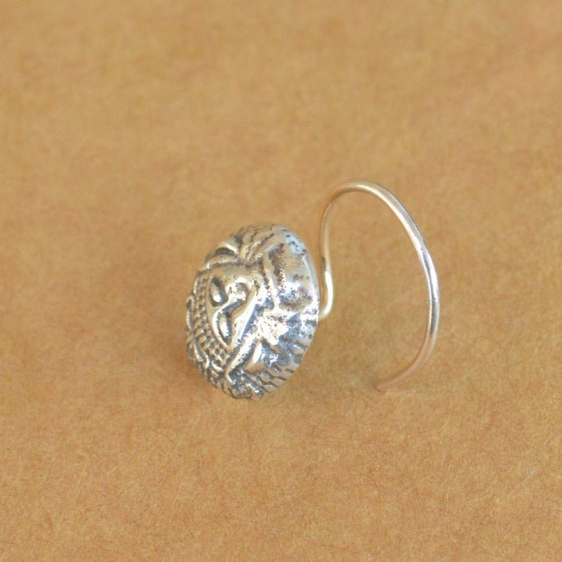 Tribal Face Nose Pin - 925 Silver Jewellery Meera Jaipur
