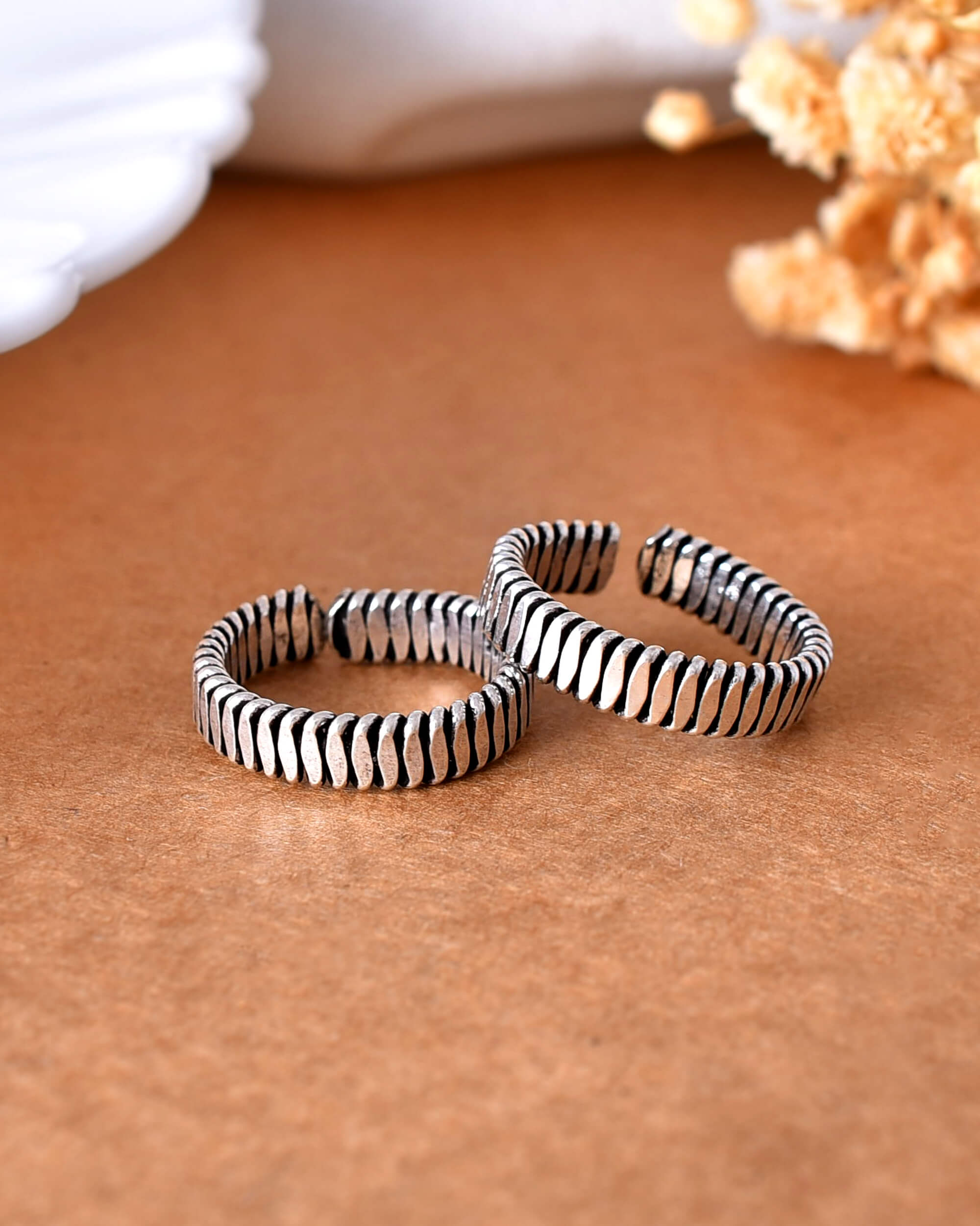 Tribal silver toe ring - 925 Silver Jewellery Meera Jaipur