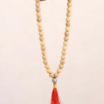 Tulsi Beads Jap Mala - Natural Tulsi 925 sterling silver meera jaipur
