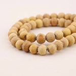 Tulsi Beads Jap Mala - Natural Tulsi 925 sterling silver meera jaipur 