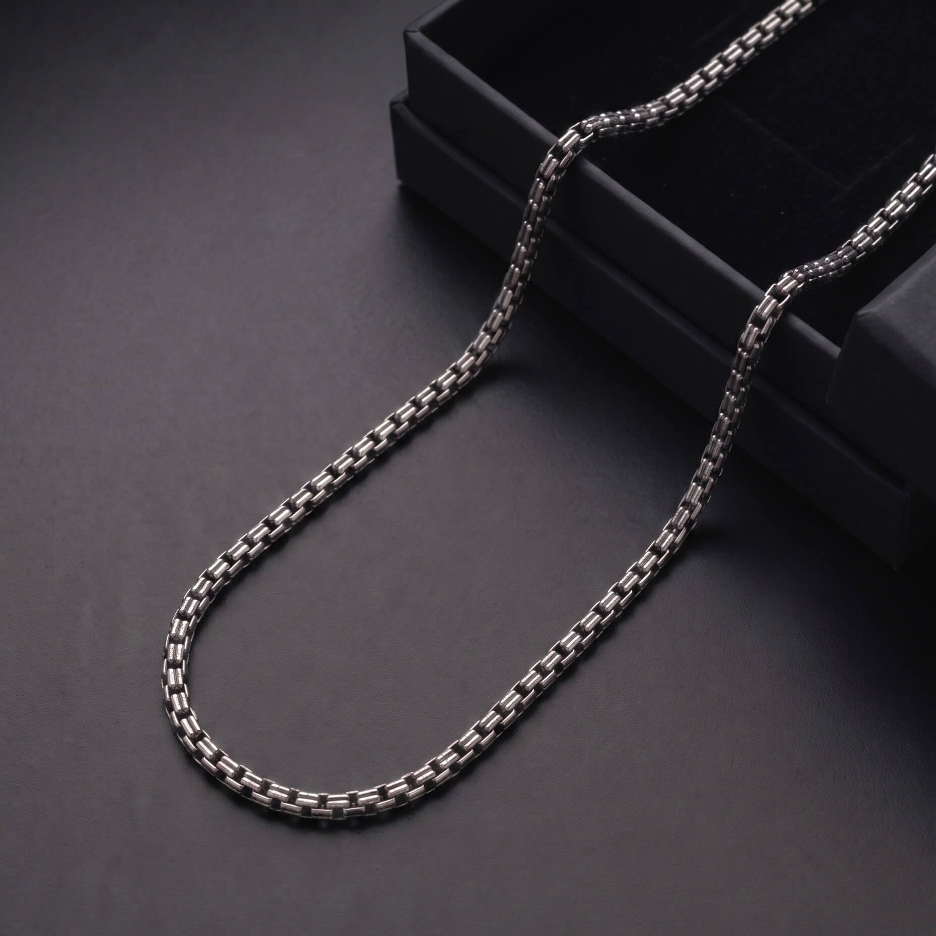 Twin Box Silver Chain 925 sterling silver meera jaipur