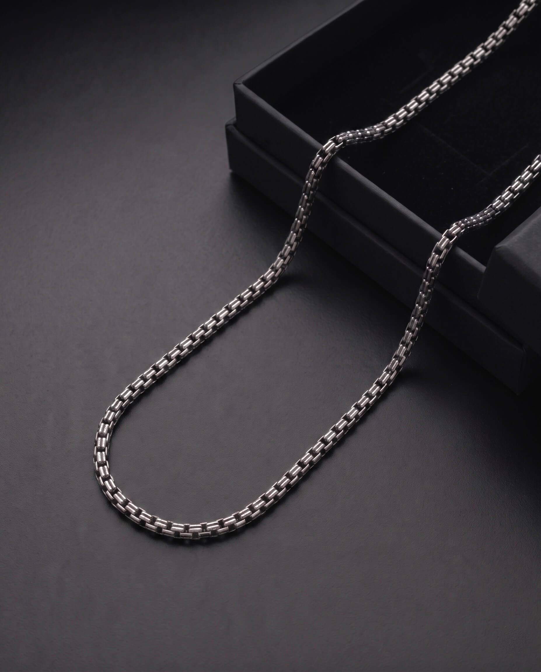 Twin Box Silver Chain 925 sterling silver meera jaipur
