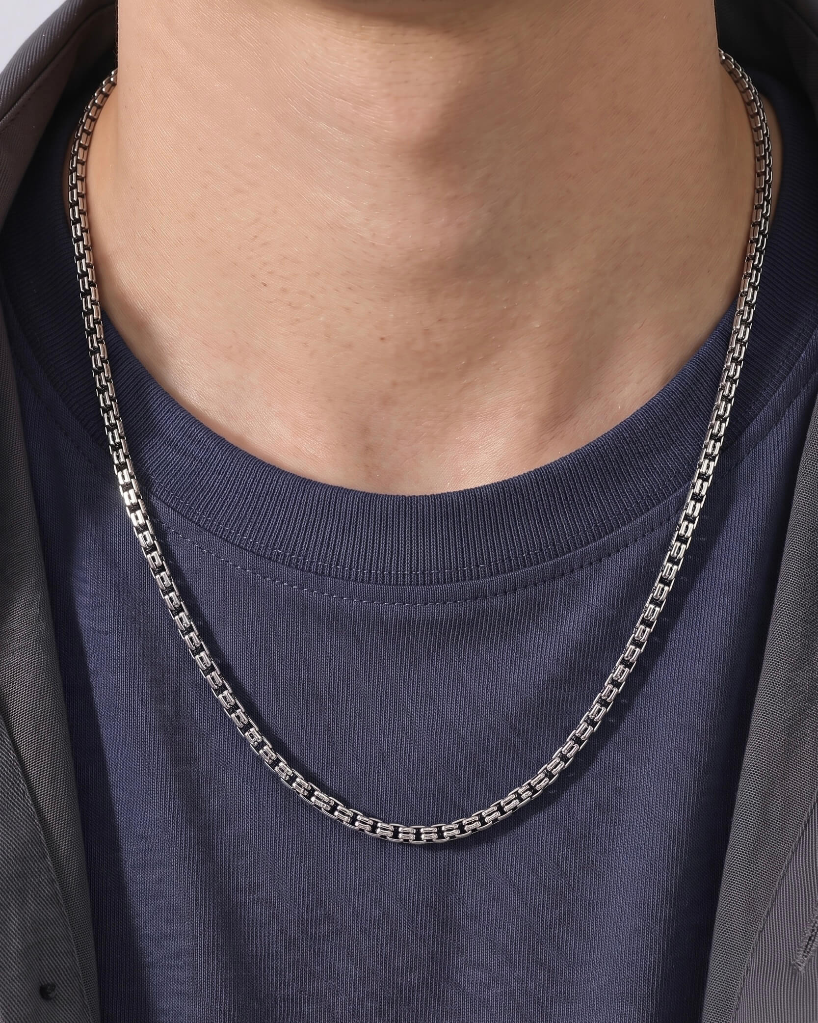 Twin Box Silver Chain 925 sterling silver meera jaipur