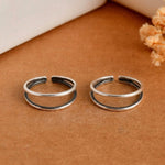 Twin Line Toe Ring 925 sterling silver - meera jaipur