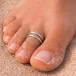 Twin Line Toe Ring 925 sterling silver - meera jaipur1