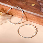 Twisted silver hoops - 925 Silver Jewellery Meera Jaipur
