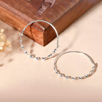 Twisted silver hoops - 925 Silver Jewellery Meera Jaipur