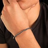 Knot braided silver bracelet