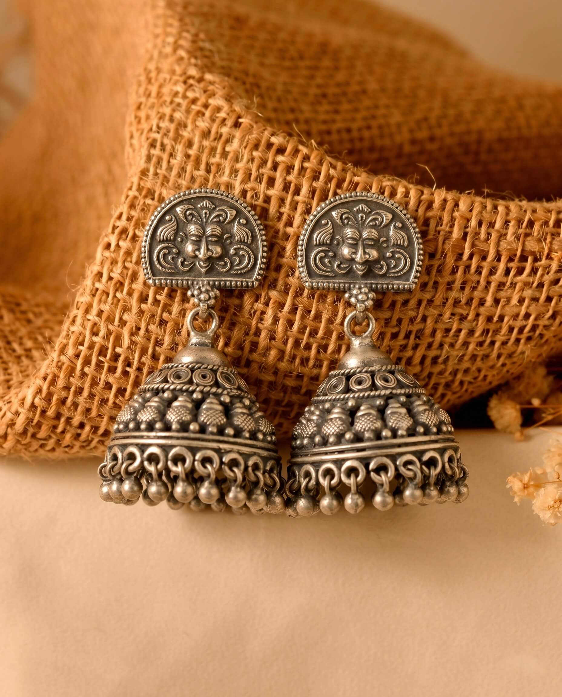 Vadhana Silver Jhumka 928 sterling silver meera jaipur1