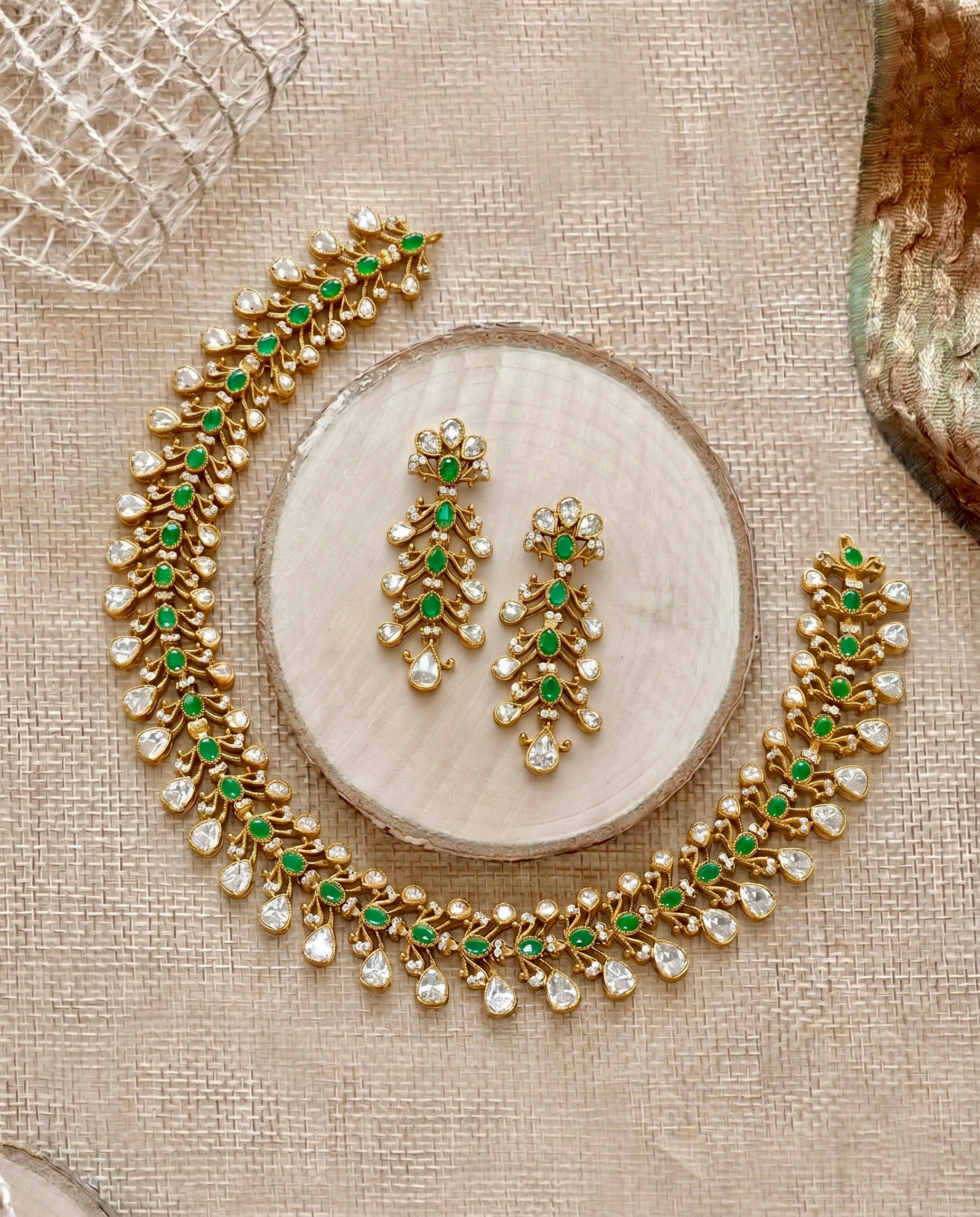 Van Silver Necklace Set 925 sterling silver meera jaipur1