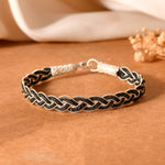 Viraaj Braided Silver Bracelet - 925 Silver Jewellery Meera Jaipur