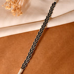 Viraaj Braided Silver Bracelet - 925 Silver Jewellery Meera Jaipur