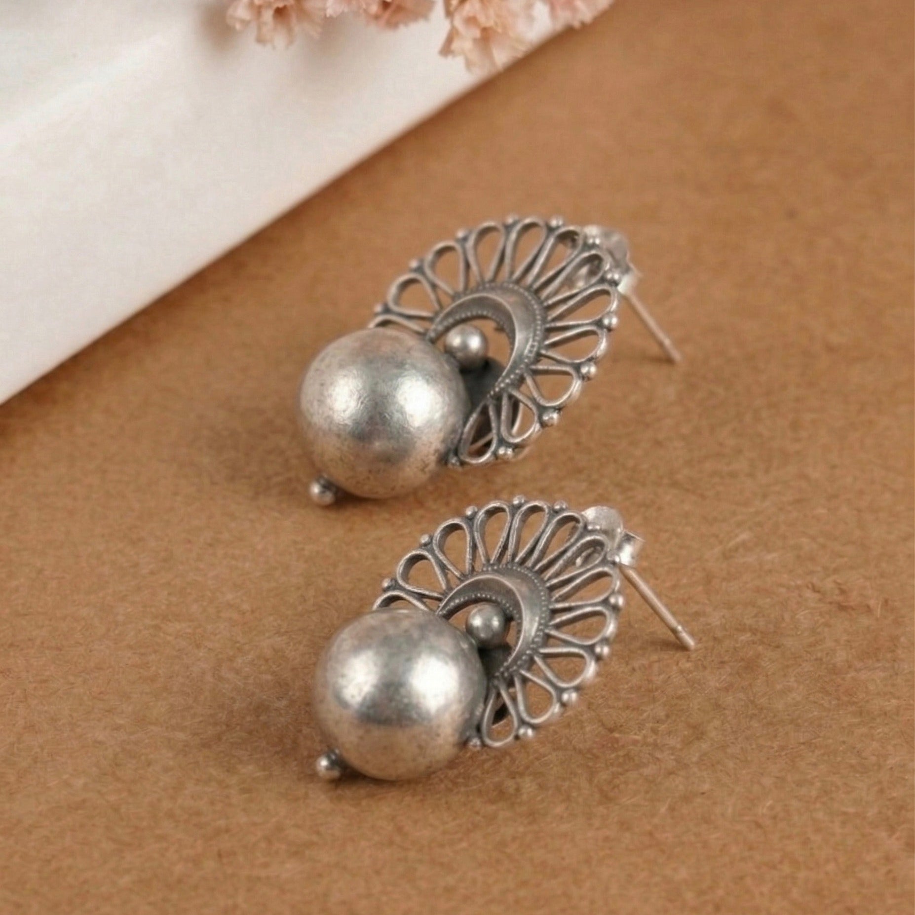 Kadambani Silver Earrings - 925 Silver Jewellery Meera Jaipur