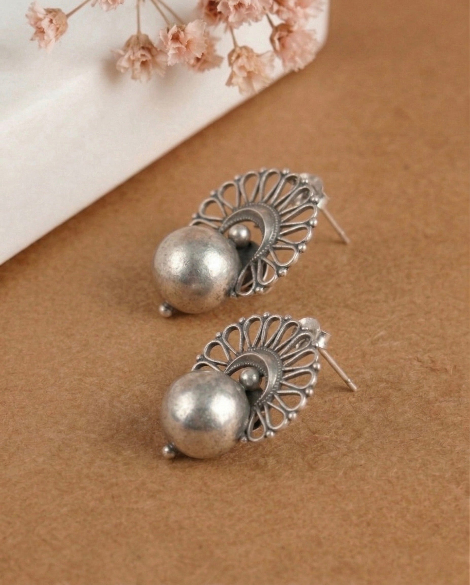 Kadambani Silver Earrings - 925 Silver Jewellery Meera Jaipur