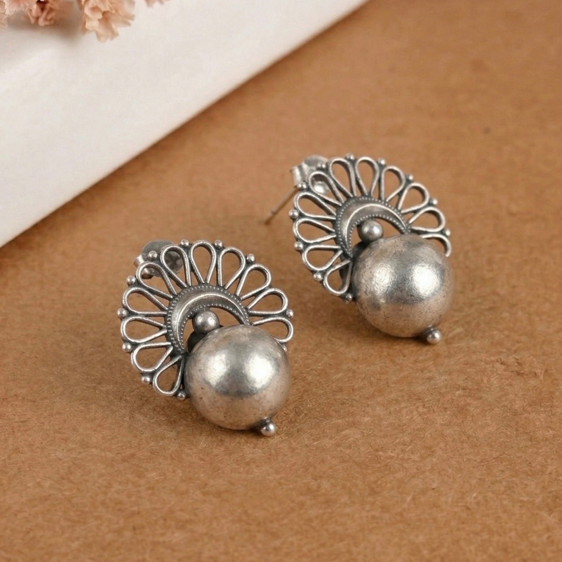 Kadambani Silver Earrings - 925 Silver Jewellery Meera Jaipur