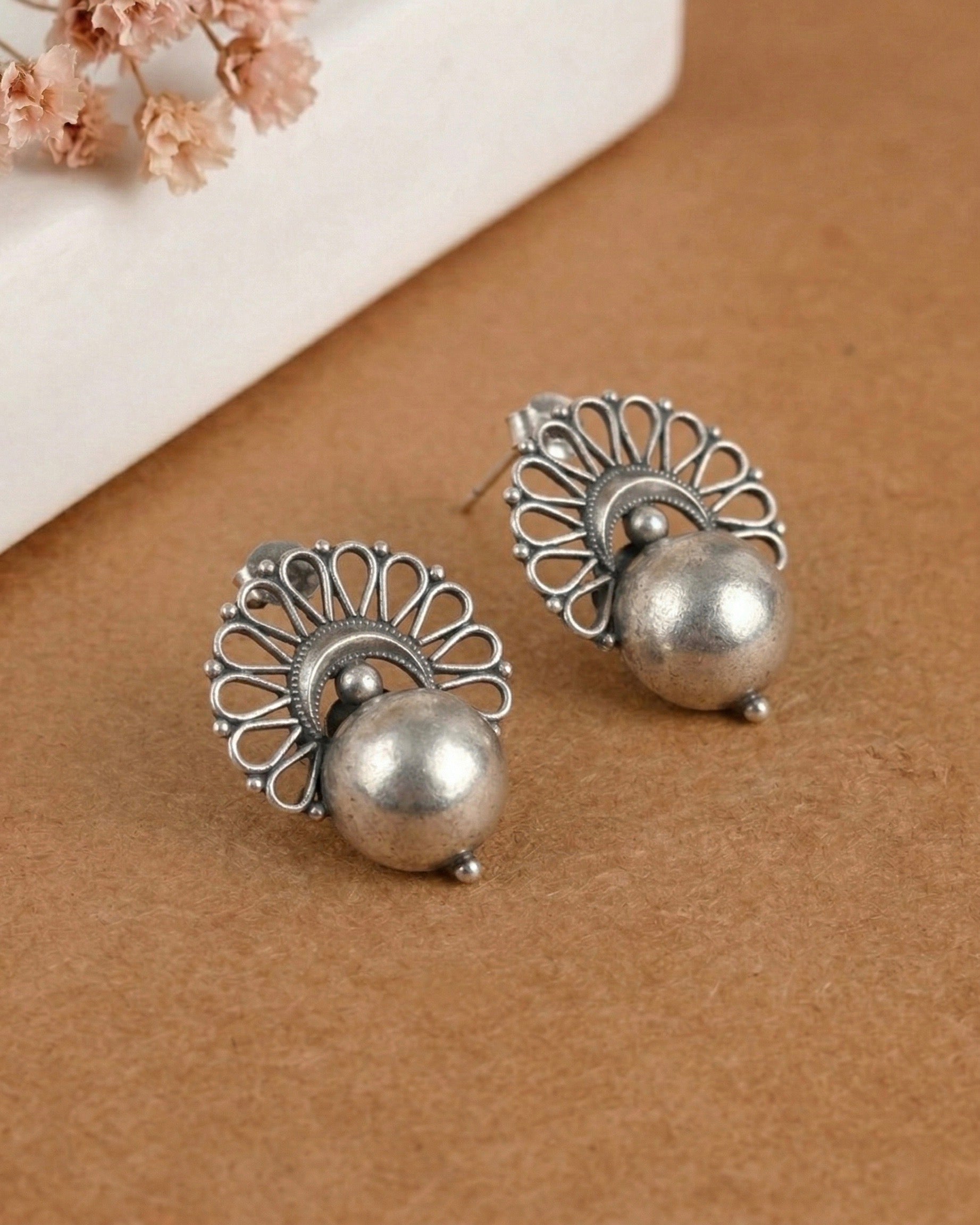 Kadambani Silver Earrings - 925 Silver Jewellery Meera Jaipur