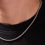 Rope silver chain