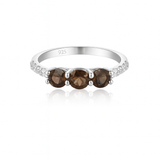 Smoky Silver ring