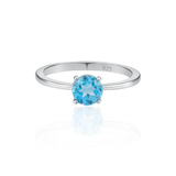 Round BT silver ring