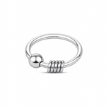 Round Nose Ring With Bead - Meera Jaipur