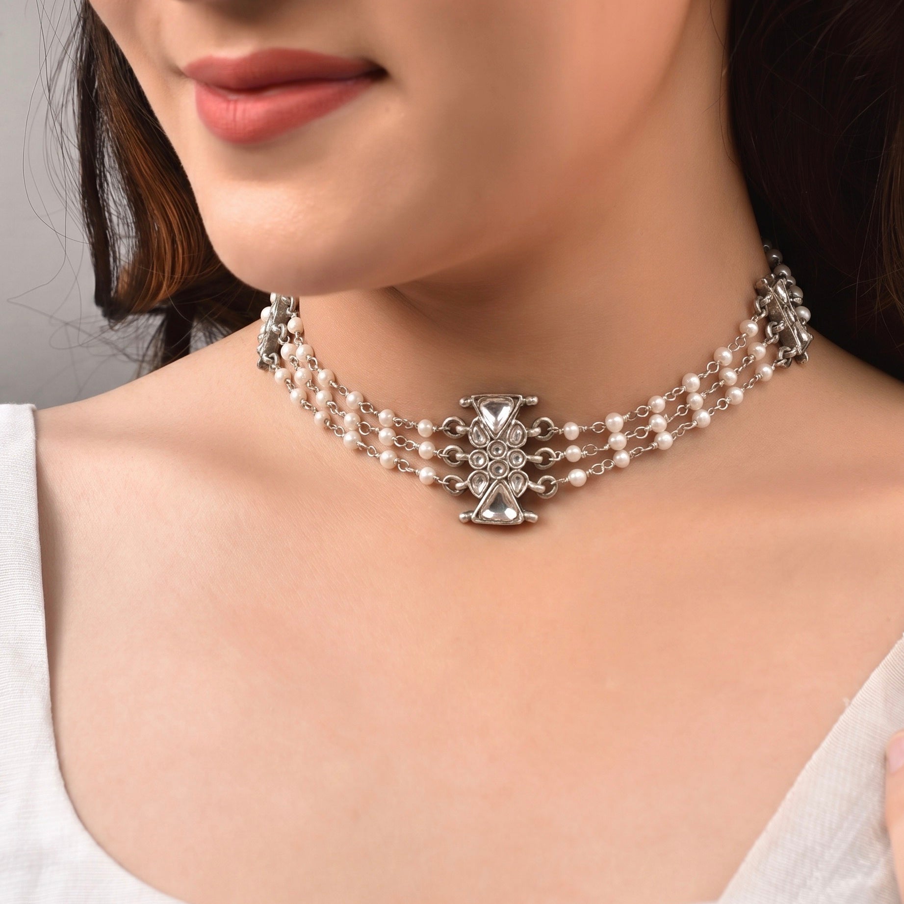 Rajwa Choker - 925 Silver Jewellery Meera Jaipur