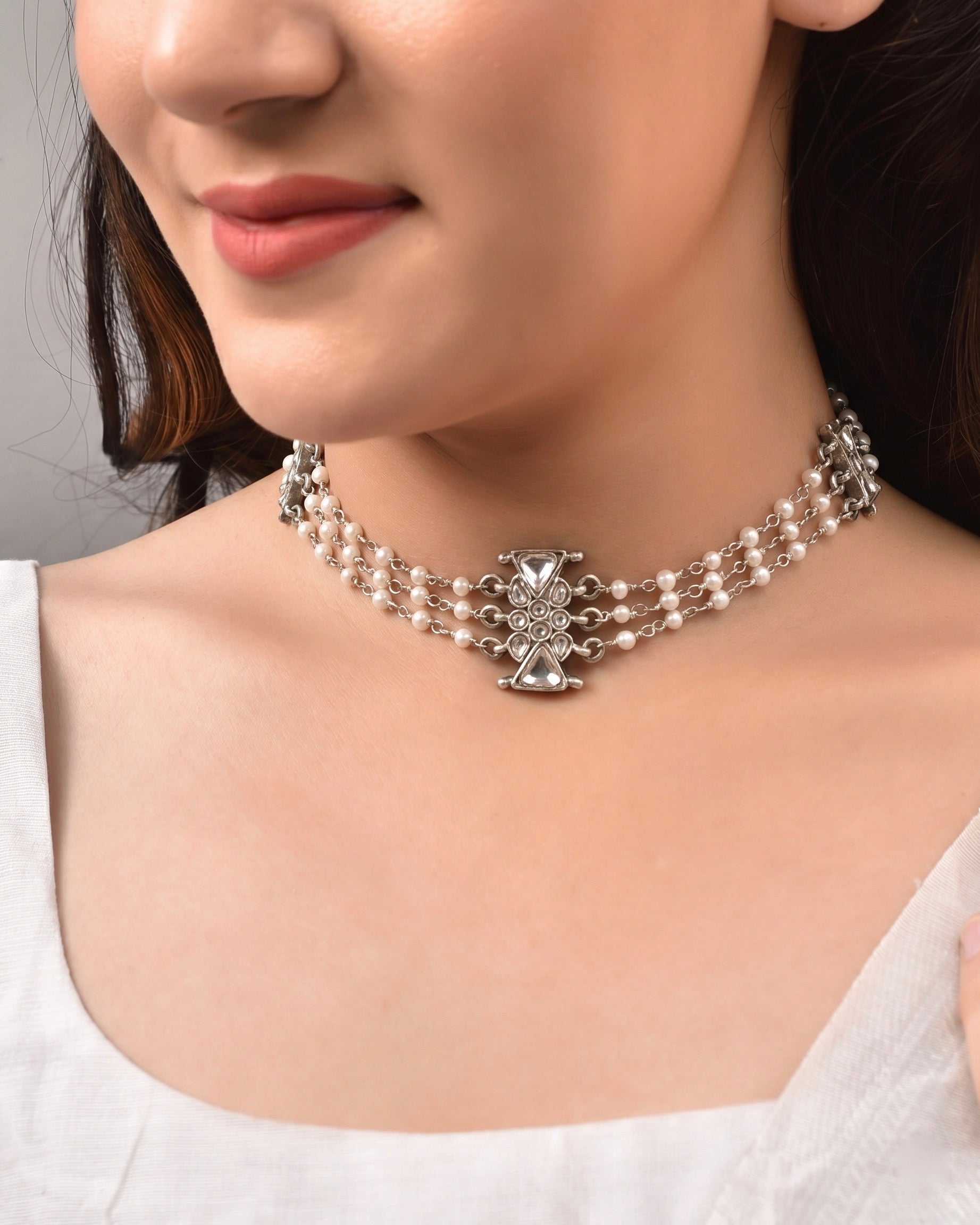 Rajwa Choker - 925 Silver Jewellery Meera Jaipur