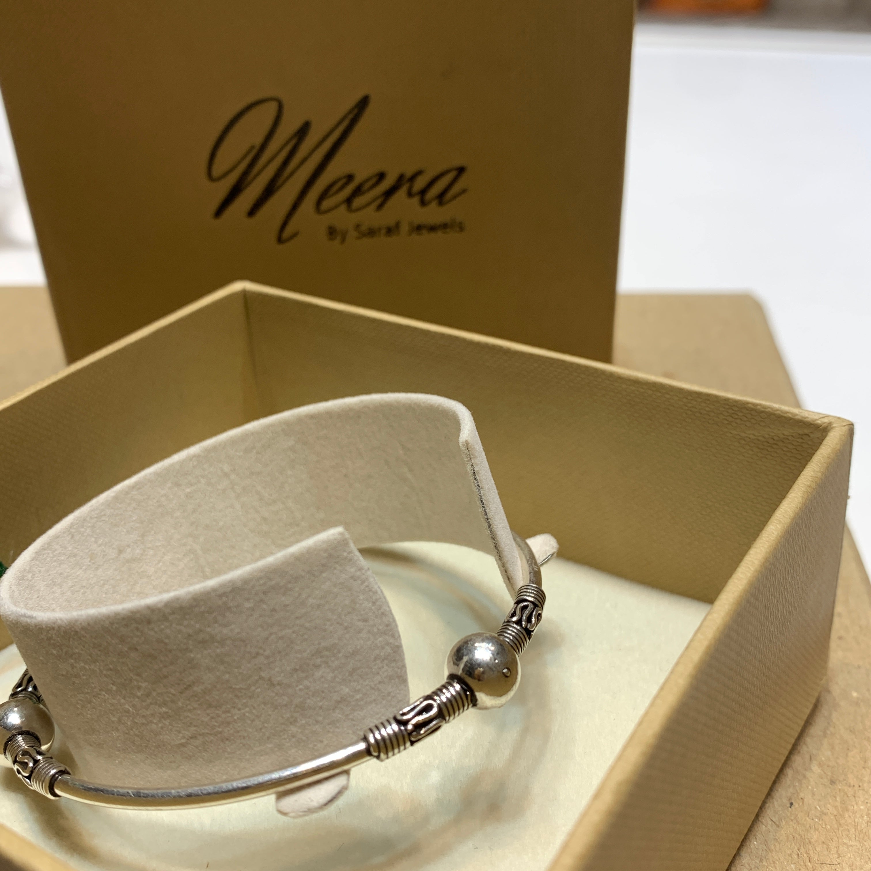 Aria Bangle - 925 Silver Jewellery Meera Jaipur