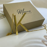 Bold Initial Letter Necklace - 925 Silver Jewellery Meera Jaipur