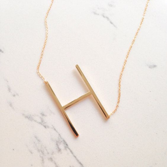 Bold Initial Letter Necklace - 925 Silver Jewellery Meera Jaipur