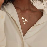 Bold Initial Letter Necklace - 925 Silver Jewellery Meera Jaipur