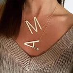 Bold Initial Letter Necklace - 925 Silver Jewellery Meera Jaipur