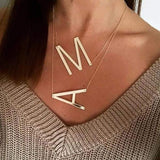 Bold Initial Letter Necklace - 925 Silver Jewellery Meera Jaipur