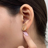 Circle Cz Studs Earring
