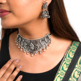 Krishna Radha Pure Silver Necklace