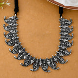 Laxmi Oxidised silver necklace