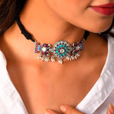 Jini silver choker necklace