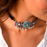 Jini silver choker necklace