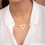 Bold Initial Letter Necklace