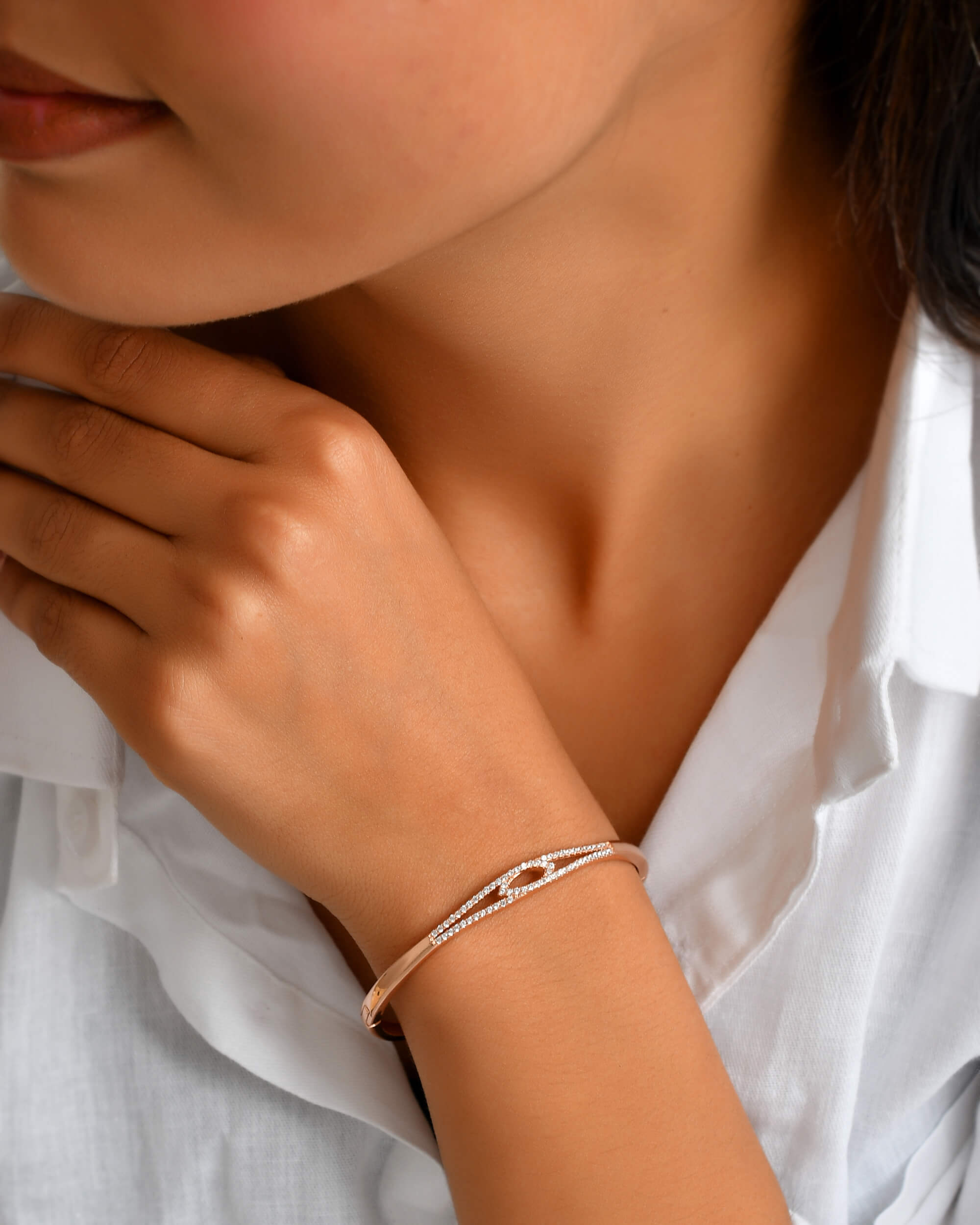 Seline Reversible Bangle - 925 Silver Jewellery Meera Jaipur