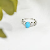 Aqua Sleeping Beauty Stone Ring