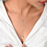 Pearl slider necklace