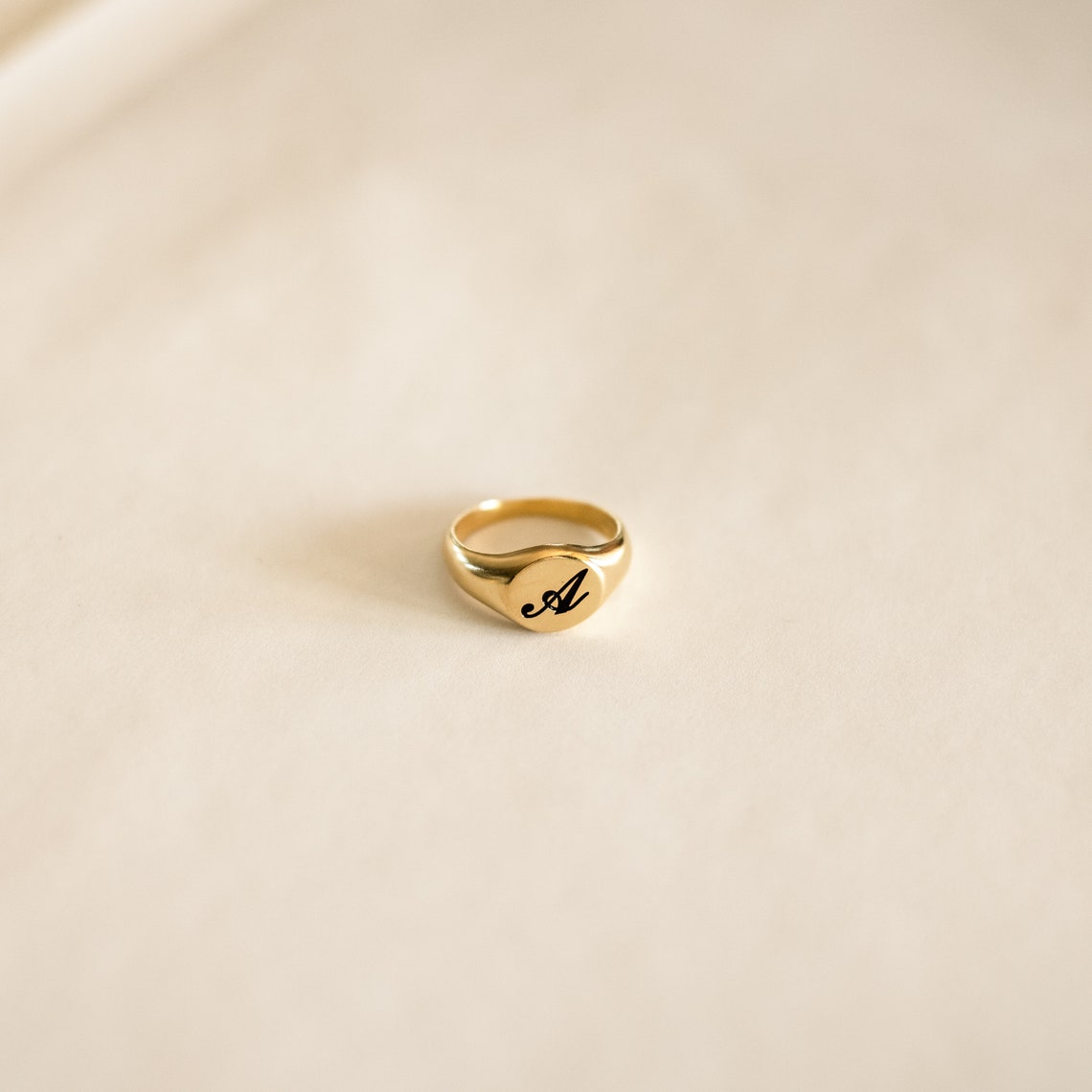 Engraved Initial Ring - 925 Silver Jewellery Meera Jaipur